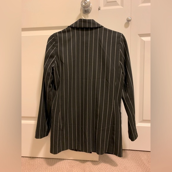 Black & White Pinstripe Blazer - Picture 2 of 4